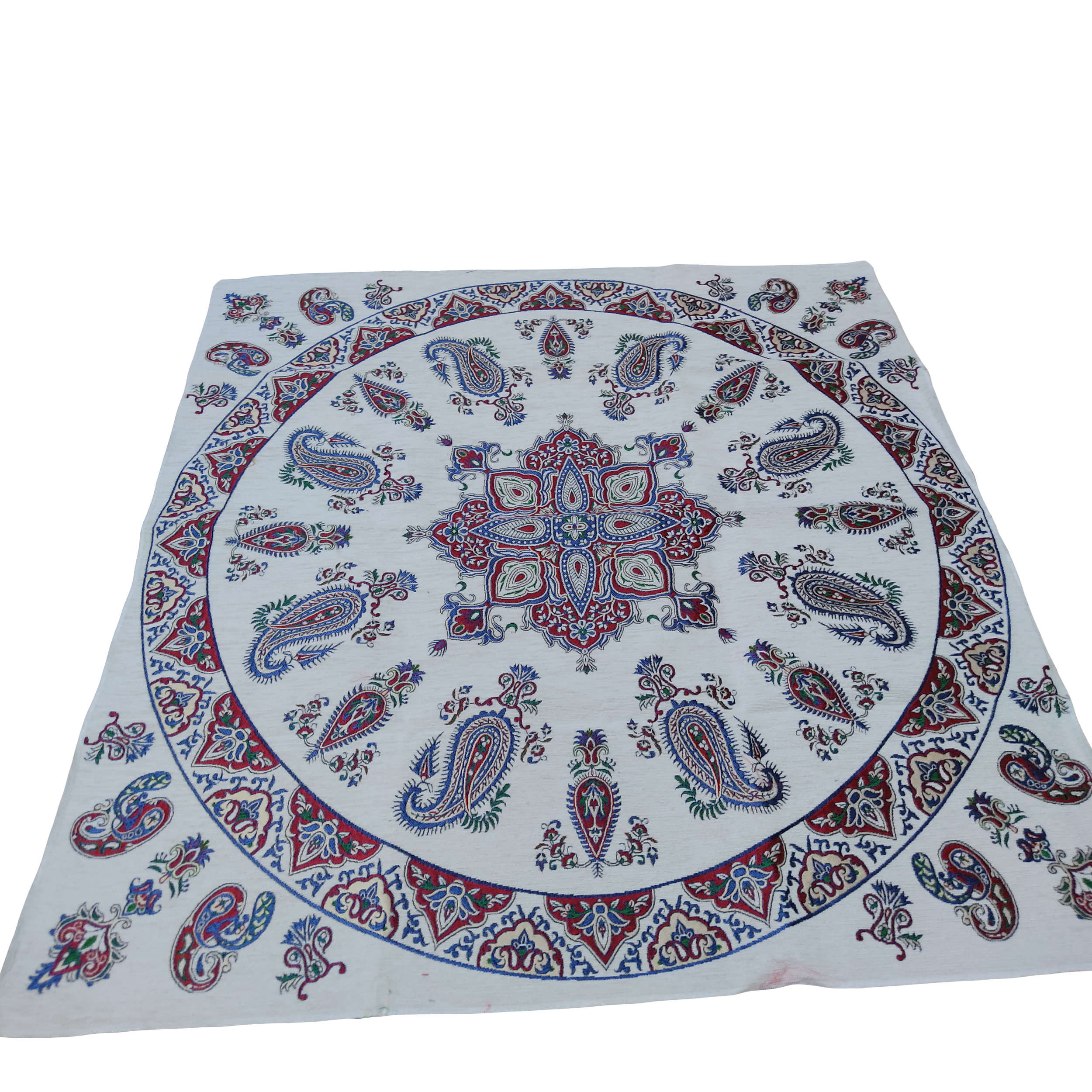 Persische Tischdecke: Isfahans Traditioneller Kalamkari Blockdruck Golbaf II