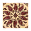 Persische Tischdecke: Isfahans Traditioneller Kalamkari Blockdruck Gelb