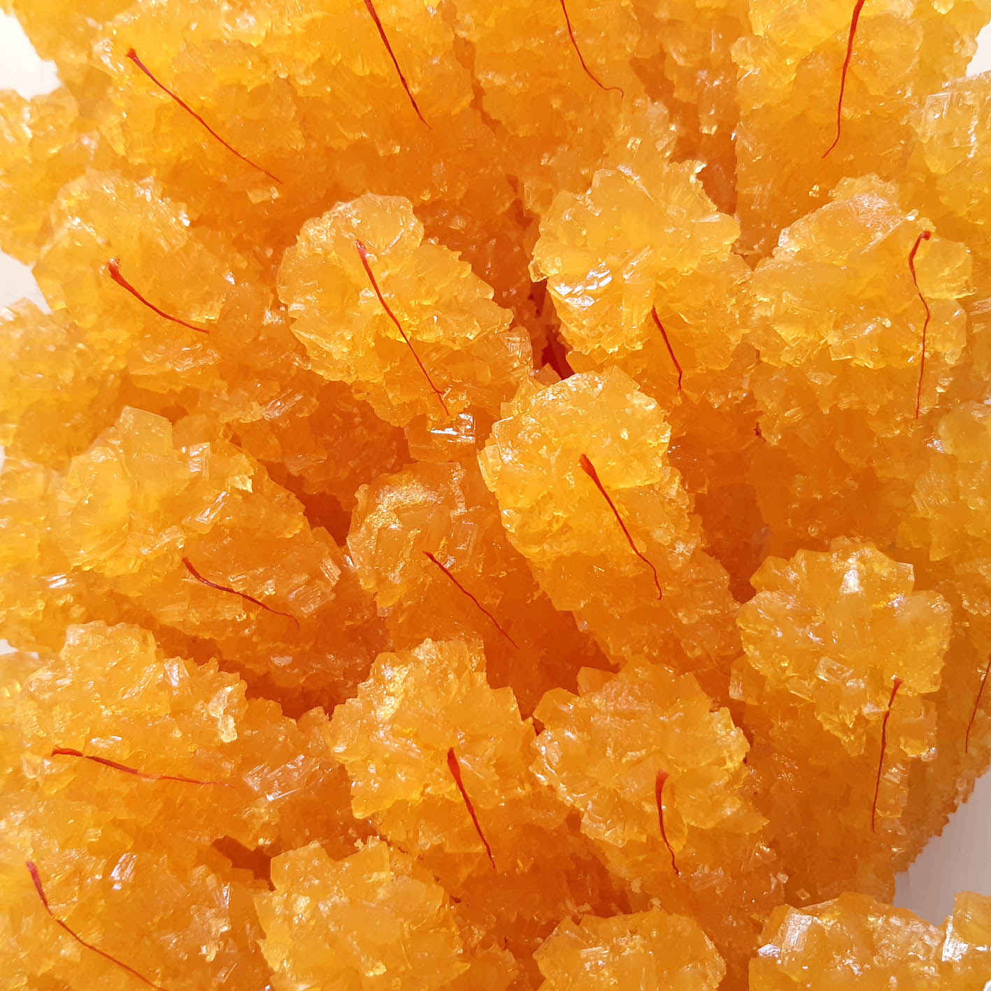 Nabat – Persischer Safran-Kandiszucker auf Stäbchen – 25 Stück