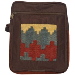 Handgefertigte Umhängetasche mit Kilim-Geometrischem Design