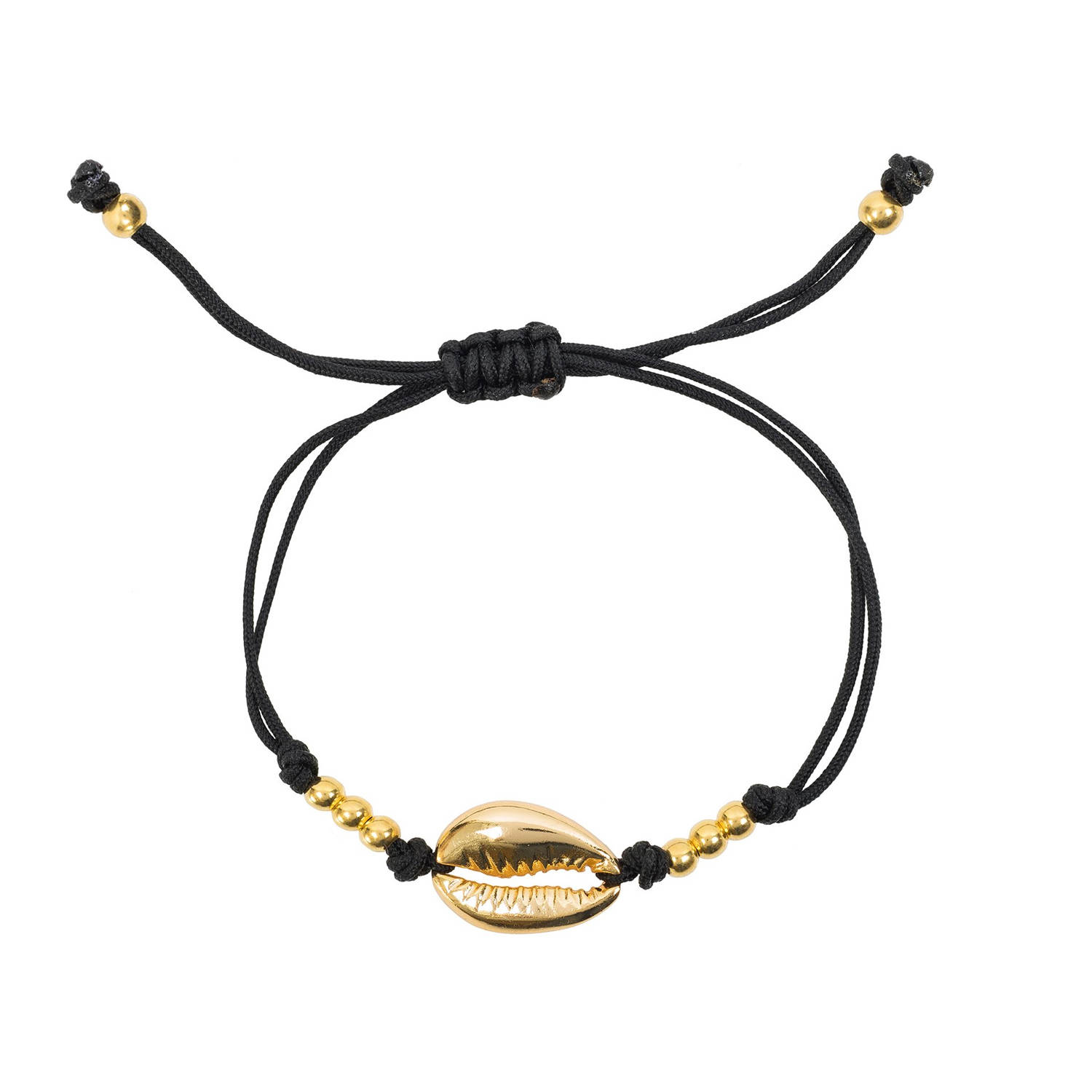 Handgemachtes Einzelnes Messing Muschelarmband mit Perlen – Stilvolles Design