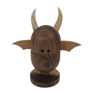 Braune Fledermaus-Design Holz-Zahnstochenspender