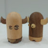Holz-Zahnstochenspender mit Fantasy-Wikinger-Design in Braun