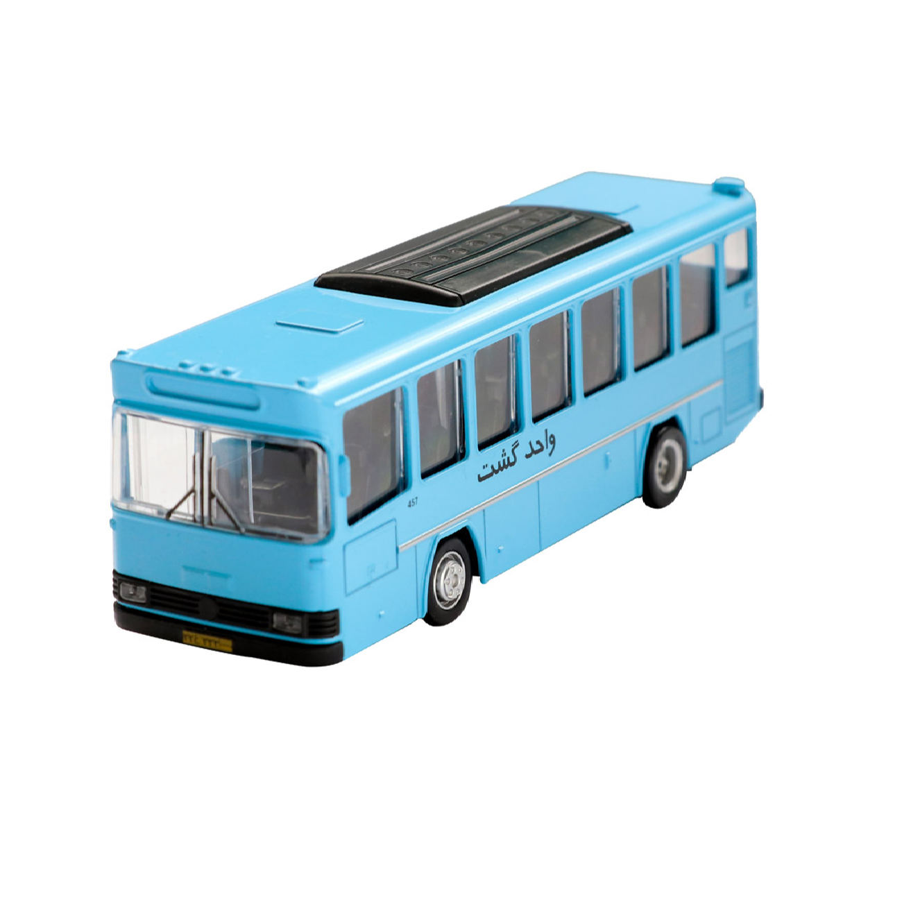 Spielzeugbus aus Metall Batteriebetrieben Blau