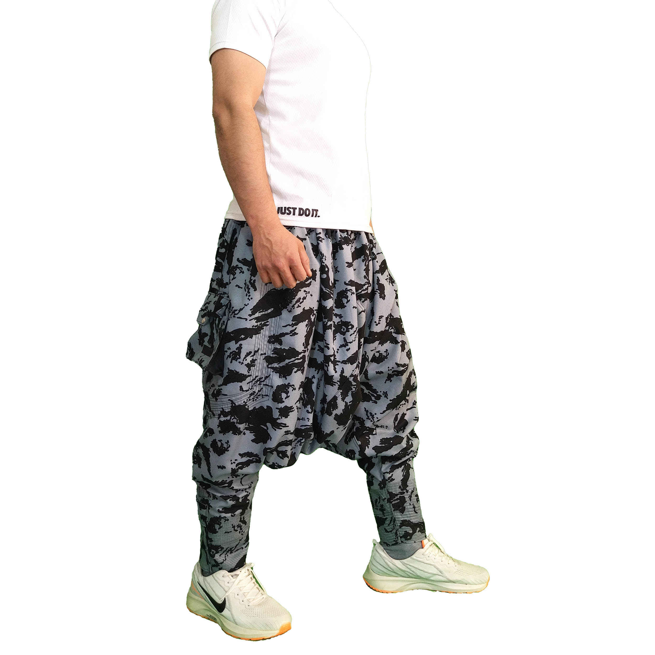 Traditionelle kurdische Hose – Graue Palangi Shalwar