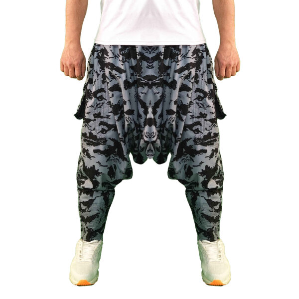 Traditionelle kurdische Hose – Graue Palangi Shalwar