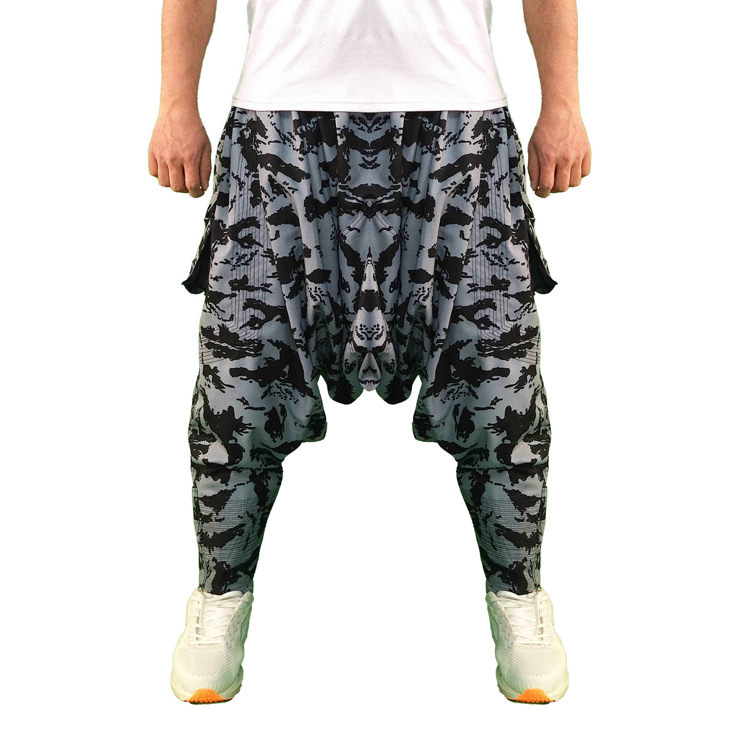 Traditionelle kurdische Hose – Graue Palangi Shalwar