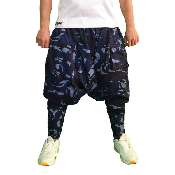 Traditionelle kurdische Hose – Marineblaue Palangi Shalwar