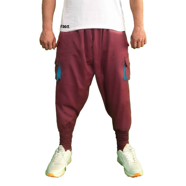 Traditionelle kure Hose –disch Rote kräftige Shalwar