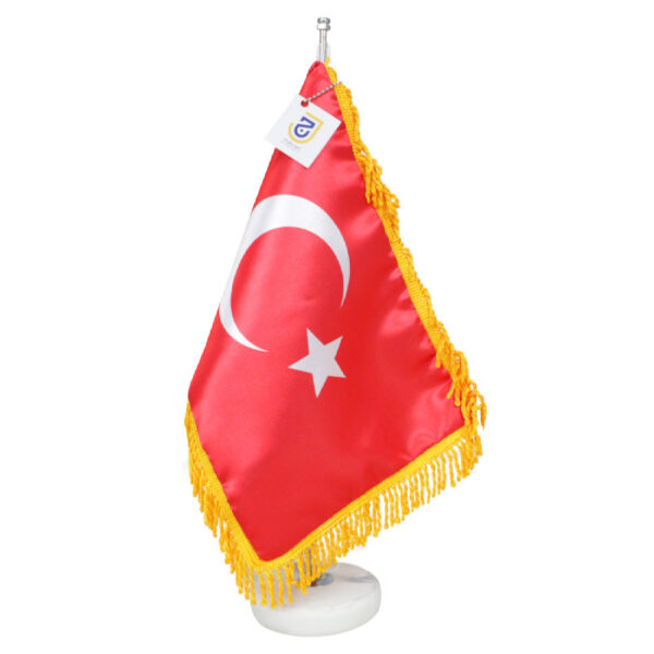 Türkei Tischflagge mit Steinbasis