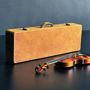 Violine Hard Case handgefertigt aus Tannenholz und Naturleder