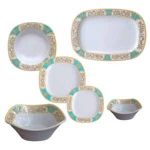 Weißes Melamingeschirr-Set 26 Teile