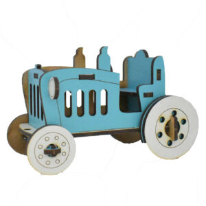 3D-Puzzle Holzmodellkit – Blauer Traktor