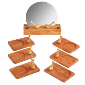 Holz Haft-Seen Set für Nowruz Festlichkeiten Vogel Design