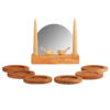 Holz Haft-Seen Set für Nowruz Festlichkeiten Vogel Design Rund