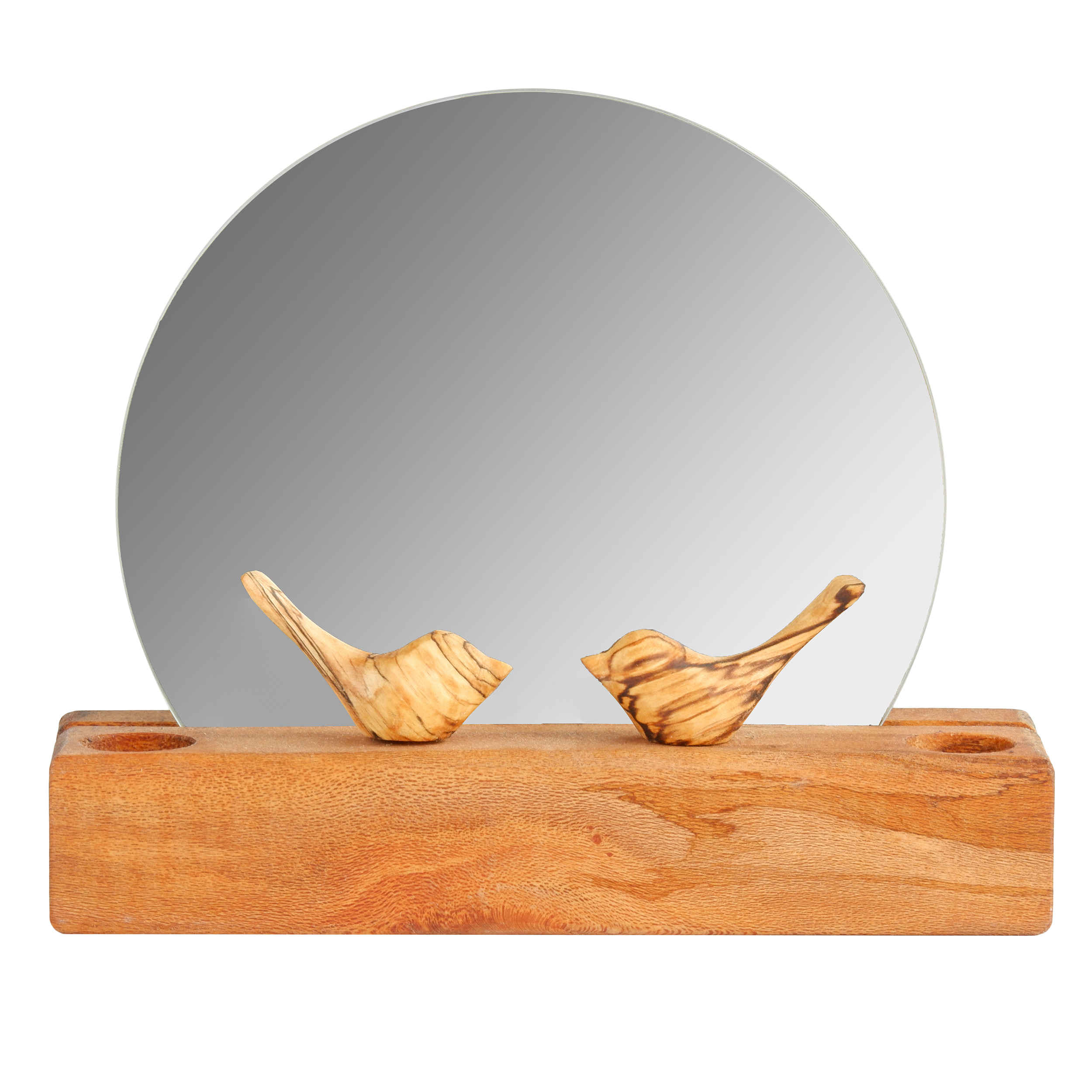 Holz Haft-Seen Set für Nowruz Festlichkeiten Vogel Design Rund