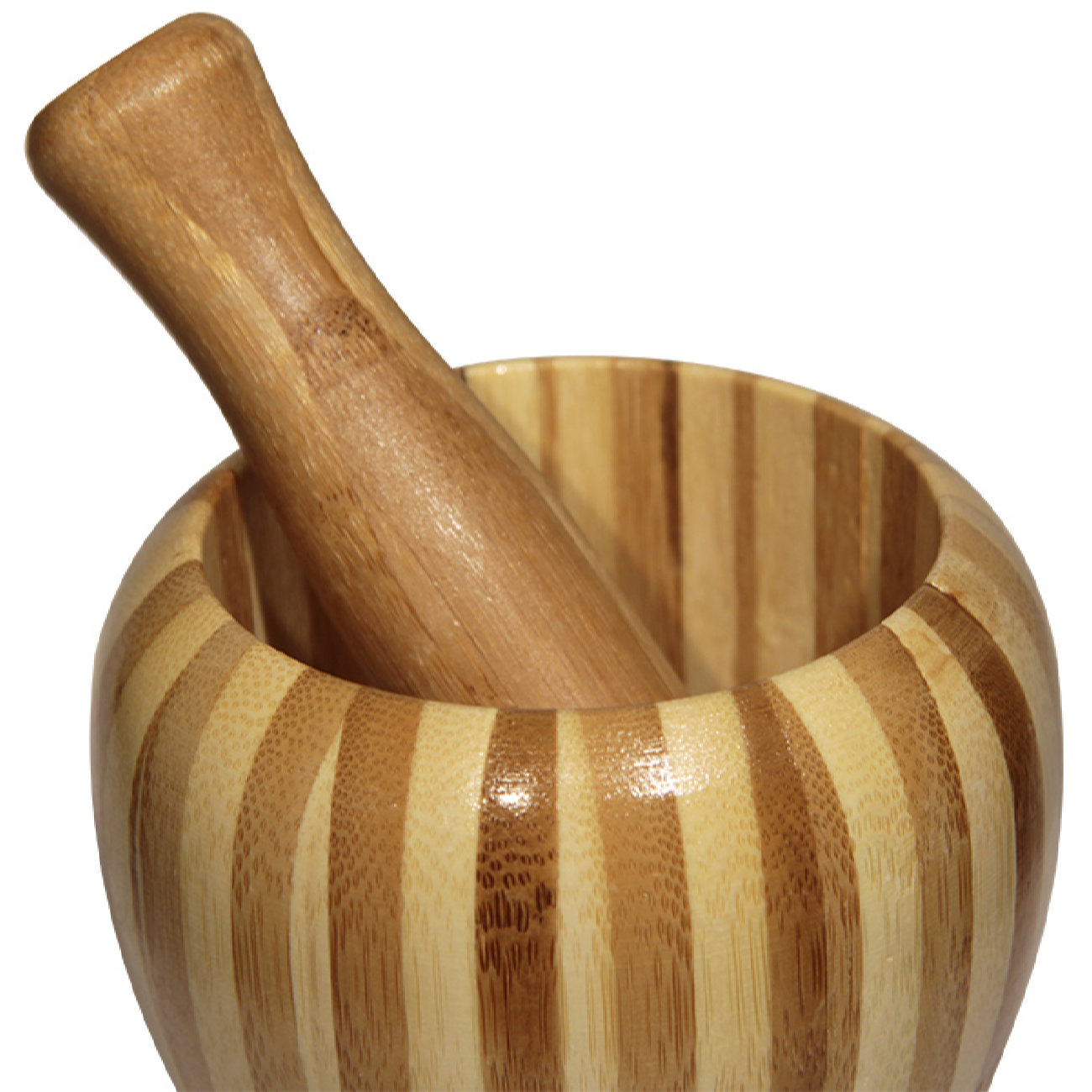 Holzmörser & Stößel Set handgefertigt im rustikalen Stil