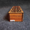 Holz-Teebeutel-Organizer-Box mit 4 Fächern im klassischen braunen Design