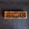 Holz-Teebeutel-Organizer-Box mit 4 Fächern im klassischen braunen Design