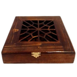 Holz-Teebeutel-Organizer-Box mit 4 Fächern, multifunktional