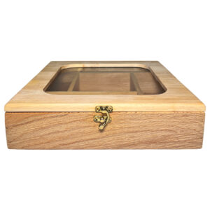 Holz-Teebeutel-Organizer-Box mit 5 Fächern, multifunktional