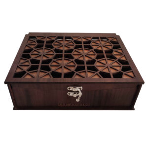 Holz-Teebeutel-Organizer-Box mit 6 Fächern, multifunktional
