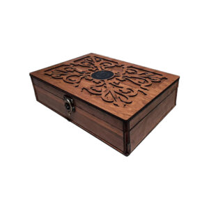 Holz-Teebeutel-Organizer-Box mit 7 Fächern in Braun