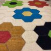 Artisanal persischer Woll Kelim Teppich handgewebt floral cremefarben