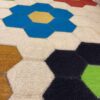 Artisanal persischer Woll Kelim Teppich handgewebt floral cremefarben