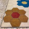 Artisanal persischer Woll Kelim Teppich handgewebt floral cremefarben