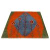 Echter persischer Gabbeh-Wollteppich handgewebt in Shiraz floral blau