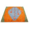 Echter persischer Gabbeh-Wollteppich handgewebt in Shiraz floral blau