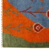 Echter persischer Gabbeh-Wollteppich handgewebt in Shiraz floral blau