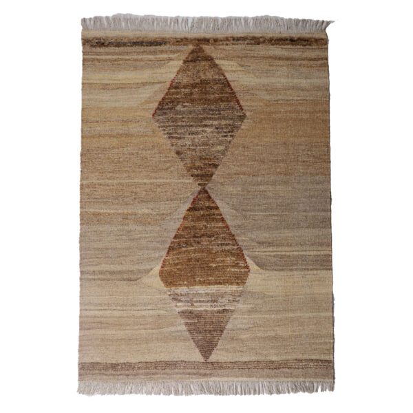 Authentischer persischer Woll Kelim Teppich handgewebt in Isfahan geometrisch