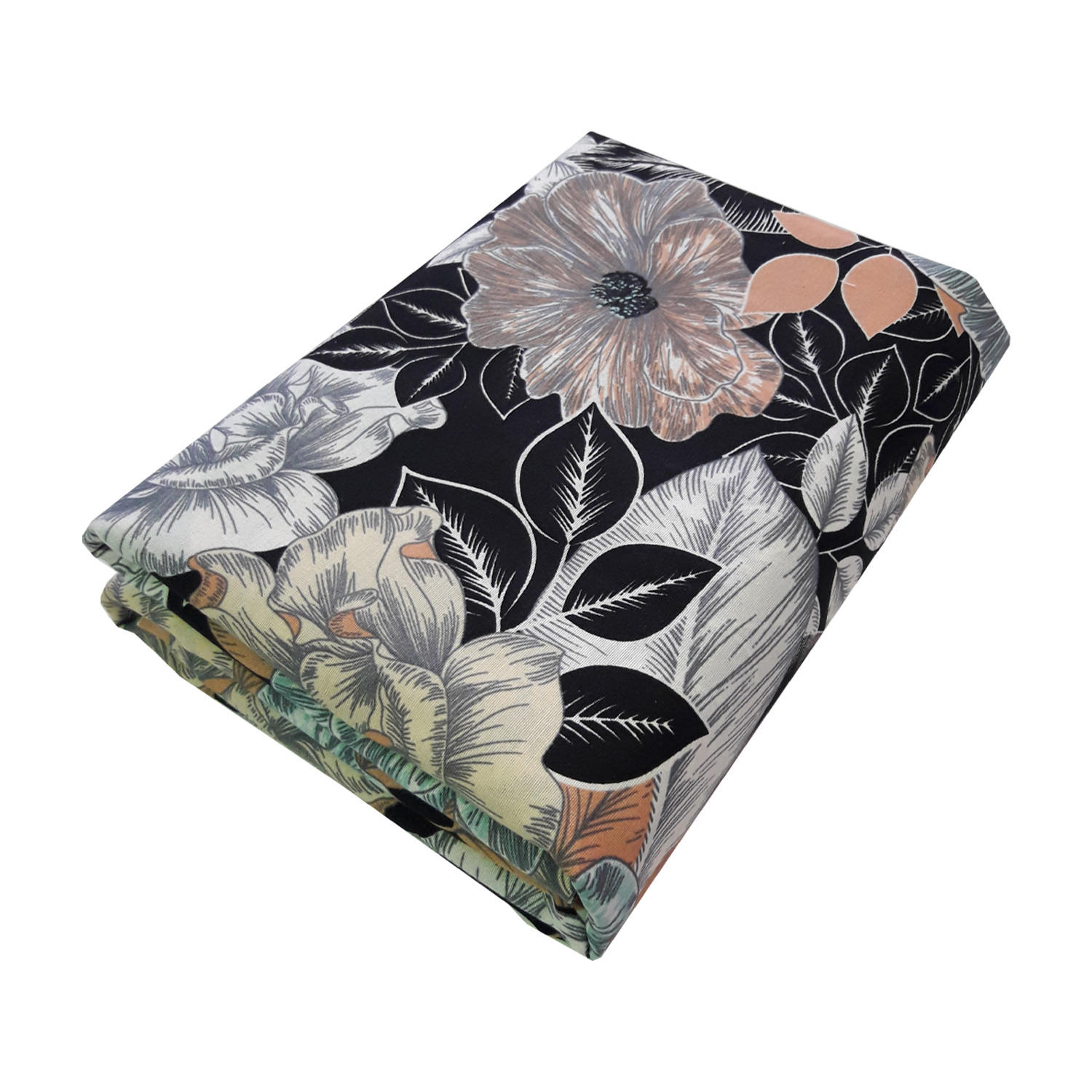 Baumwoll- und Polyester-Matratzenbezug – Fitted, Atmungsaktiv, Blumen Design, 195x90 cm