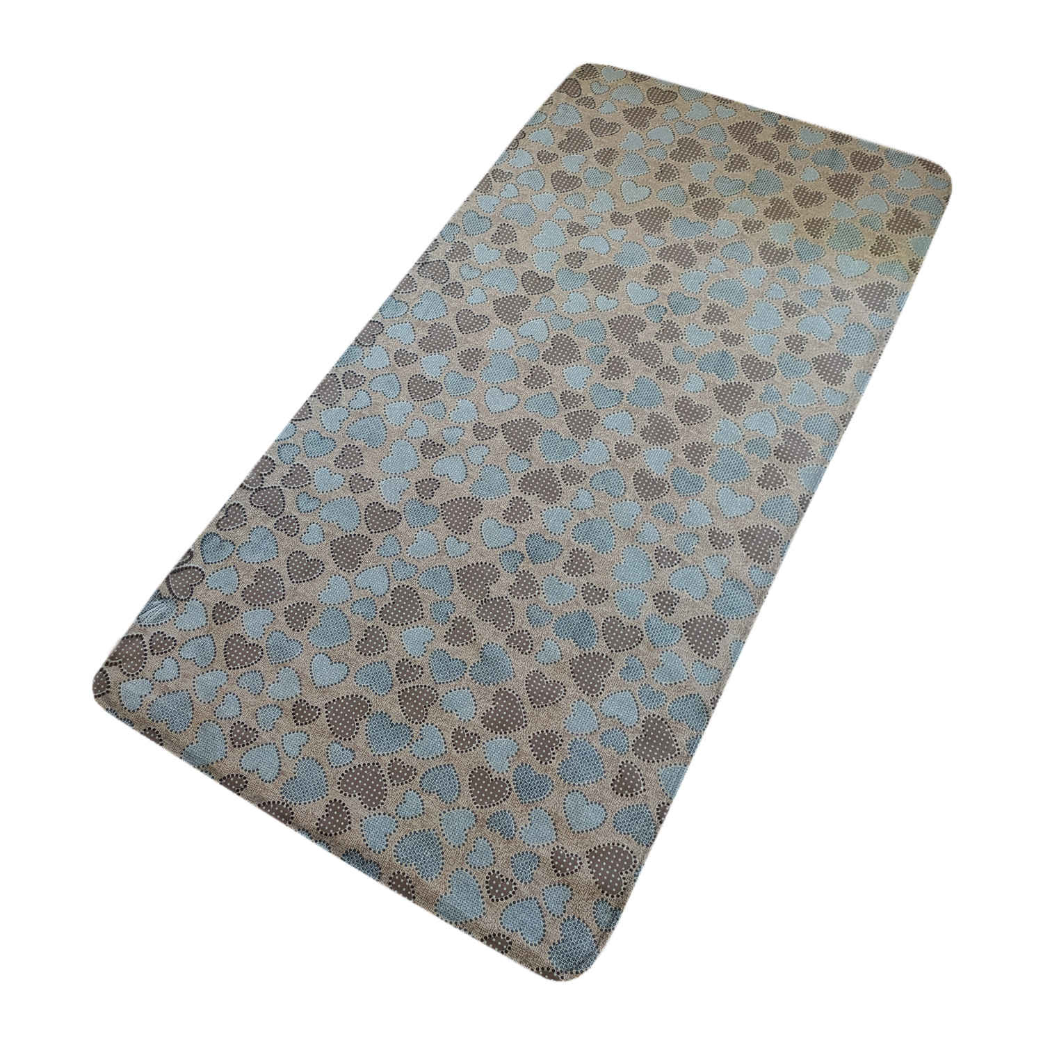 Baumwoll-Matratzenbezug – Fitted, Atmungsaktiv, Waschbares Herz Design, 195×90 cm