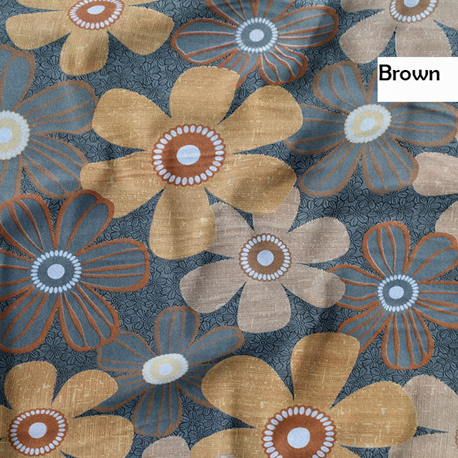 Baumwoll-Matratzenbezug – Fitted, Atmungsaktiv, Blumen Design mit Reißverschluss, 195×100 cm