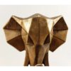 Geometrische Goldene Nashorn Cubismus Figur – Künstlerisches Highlight