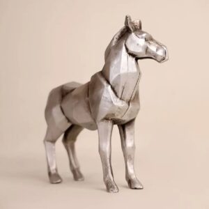 Geometrische Schwarze Hirsch Cubismus Figur 2 Stk. – Dekorative Akzente