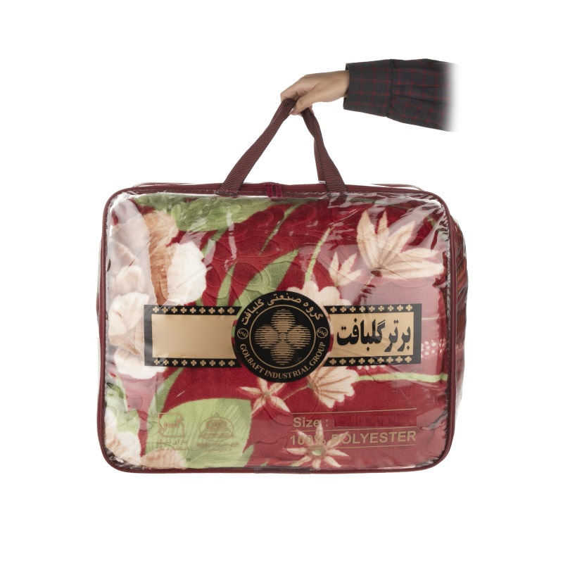 Golbaft Persische Einzelbettdecke, Floral Design Rot