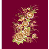 Golbaft Persische Einzelbettdecke, Floral Design Rot