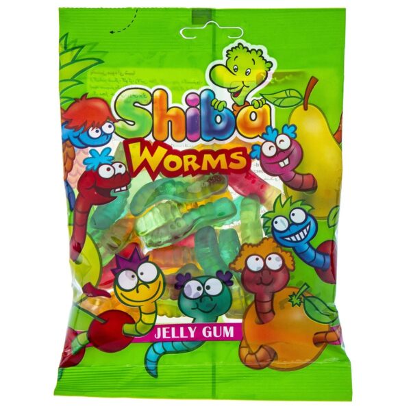 Halal Gummibonbons - Würmer Frucht-Jelly - Shiba (160g, x15)