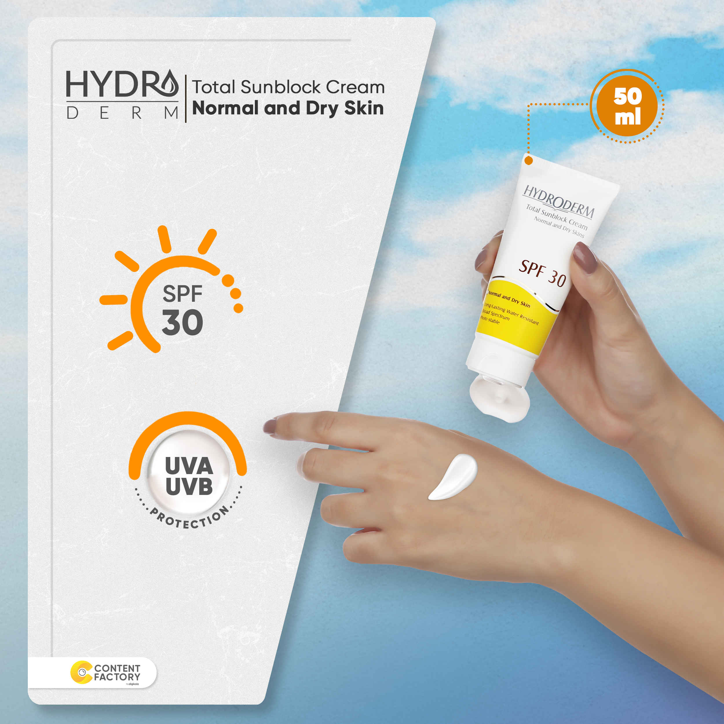 Hydroderm Sonnenschutz SPF 30 – umfassender UV-Schutz für normale und trockene Haut
