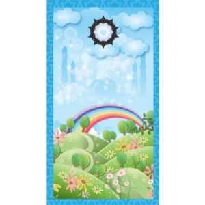 Islamische Gebetsmatte Sajadah für Kinder – Regenbogen Blau