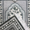 Islamische gepolsterte Gebetsmatte Samt-Sajadah mit Blumendesign in Grau