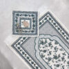Islamische gepolsterte Gebetsmatte Samt-Sajadah mit Blumendesign in Grau