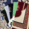 Islamische Gebetsmatte aus Samt Sajadah Traditionell Karmesinrot