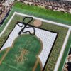 Islamische Gebetsmatte aus Samt Sajadah Traditionell Karmesinrot