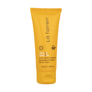 La Farrerr Anti-Flecken Farbloser Sonnenschutz SPF50 für fettige Haut, 40 ml