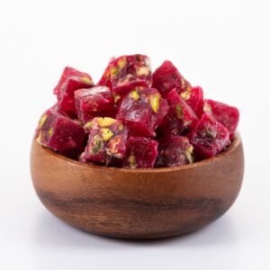 Lokum Türkischer Genuss mit Granatapfelgeschmack & Pistazien – 500 g